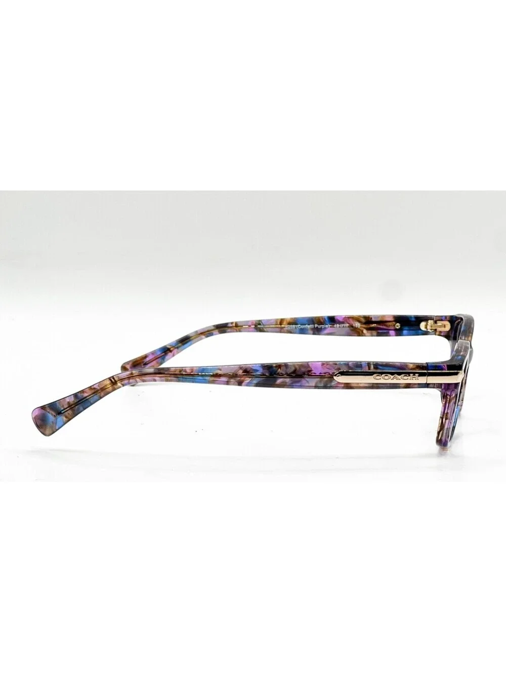 Coach HC 6065 5288 Confetti Purple Tortoise Full Rim Eyeglass Frames 49-17-135